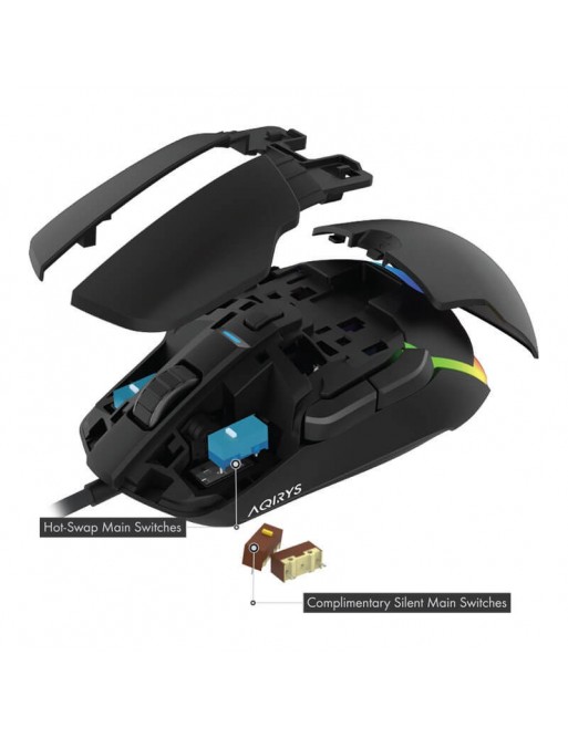 Souris Gamer Filaire AQIRYS LYNX - Noir - Tunisie-Sousse