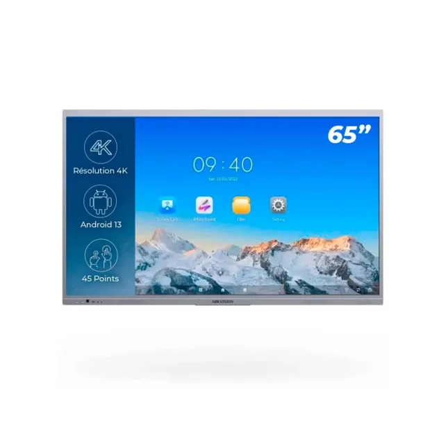 Ecran HIKVISION Interactif  Plat de Conférance 4K  65"