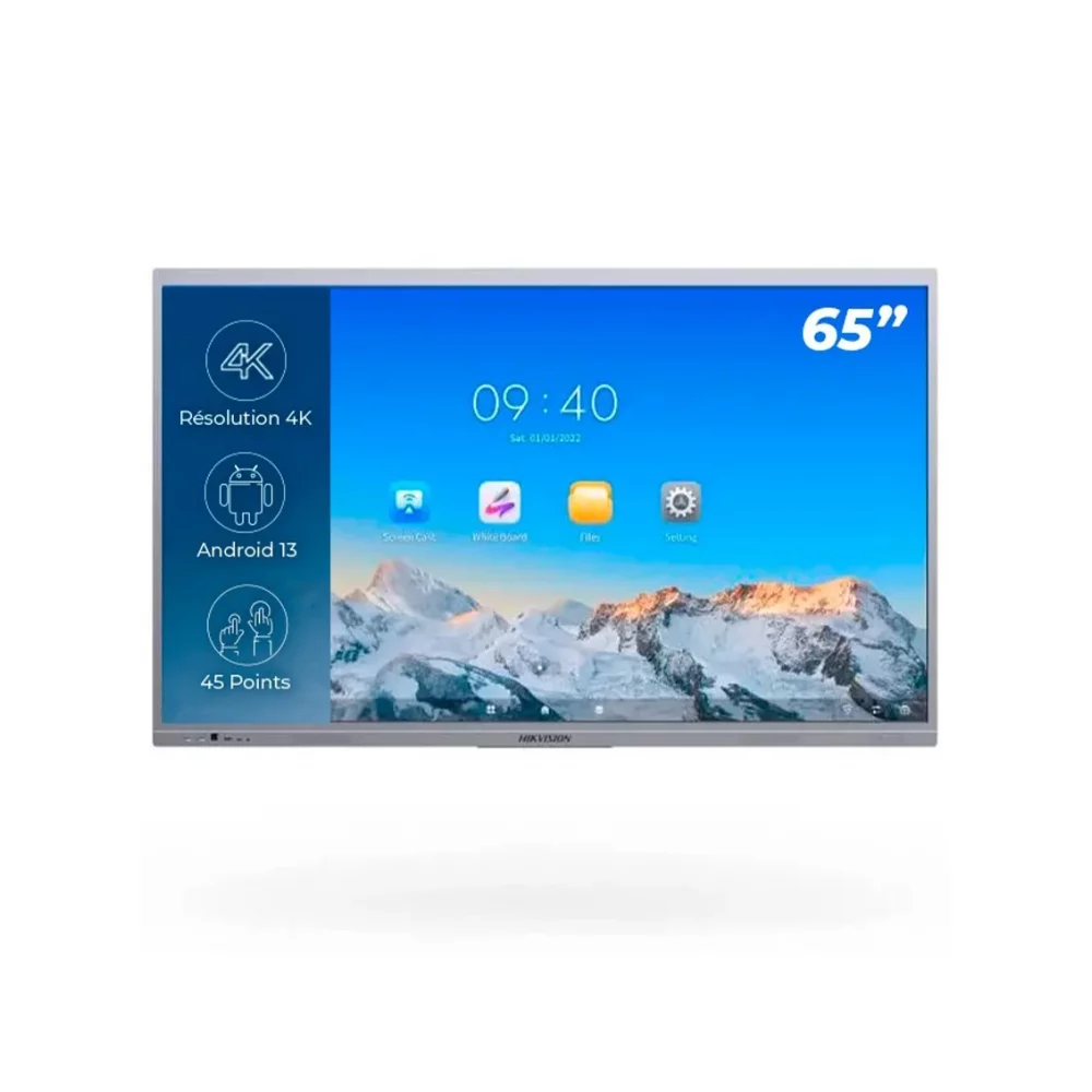 Ecran HIKVISION Interactif  Plat de Conférance 4K  65"