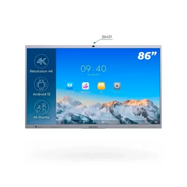 Ecran HIKVISION Interactif  Plat  4K  86"