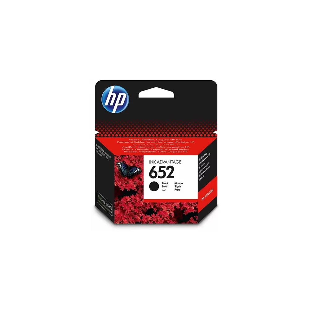 Cartouche d'encre HP 652 Noir - Originale-tunisie-sousse
