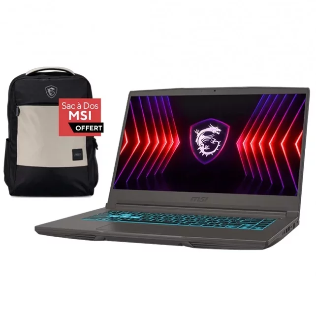 PC Portable MSI THIN 15 B13UCX-2606XFR i7 13è Gén. 12Go - RTX2050