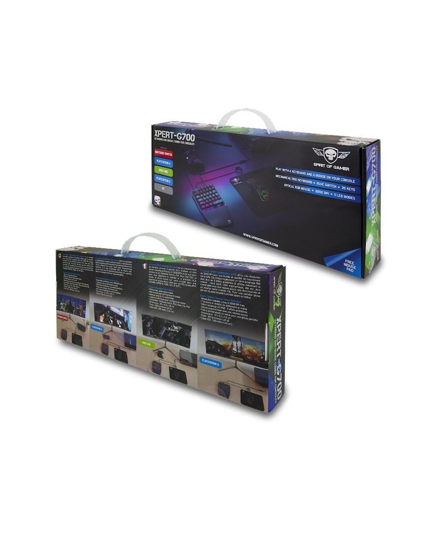 Pack Gaming SPIRIT OF GAMER XPERT-G700: Clavier Mécanique + Souris + Tapis-tunisie-sousse