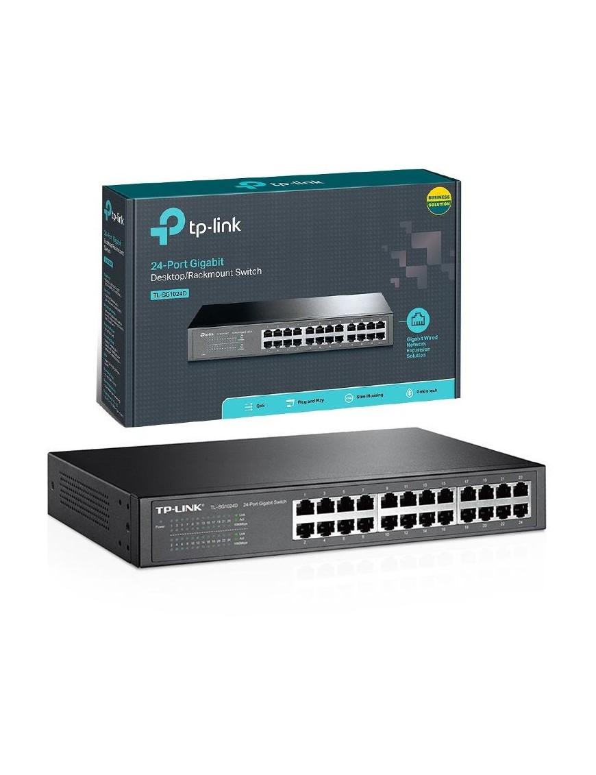 Switch de Bureau TP-Link TL-SG1024DE 24 Ports Gigabit - 10/100/1000 Mbps Tunisie - Sousse