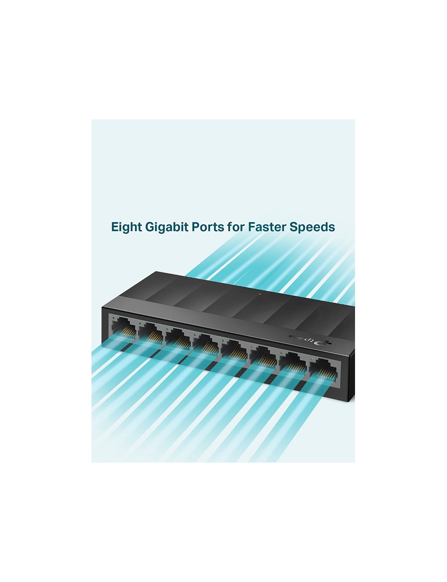 Switch de Bureau TP-Link LS1008G 8 Ports Gigabit - 10/100/1000 Mbps Tunisie-Sousse