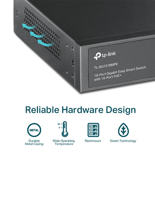 Switch de Bureau TP-Link TL-SG1218MPE 16 Ports Gigabit Easy Smart PoE/PoE+ tunisie-sousse